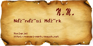 Nánási Márk névjegykártya