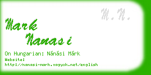 mark nanasi business card